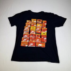 Nike The Nike Tee Black T-Shirt Sneaker Boxes Graphic Mens Medium‎